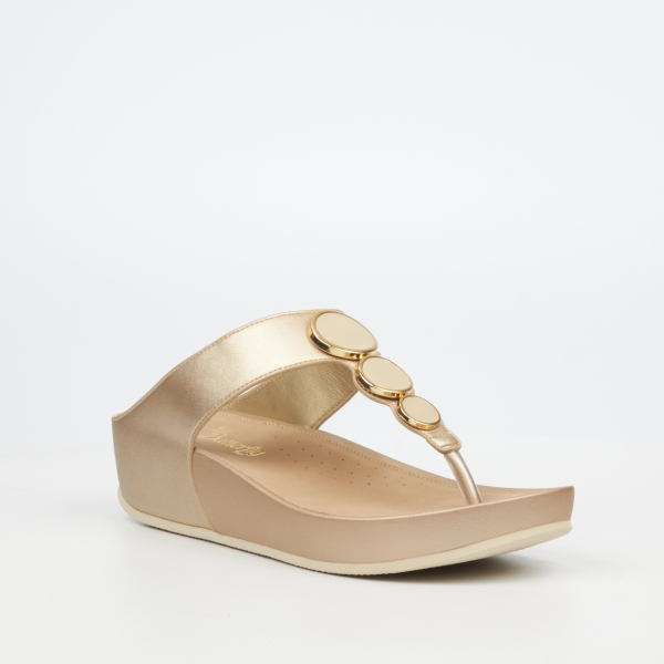 Delia 13 Faux Leather Shoes - Champagne - Image 2