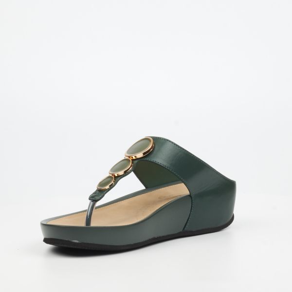 Delia 13 Faux Leather Shoes - Green - Image 7