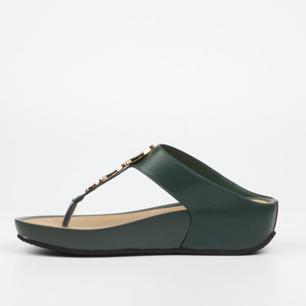 Delia 13 Faux Leather Shoes - Green - Image 6
