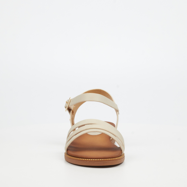 Ellie 11 Faux Nubuck Flat Sandals - Bone - Image 8