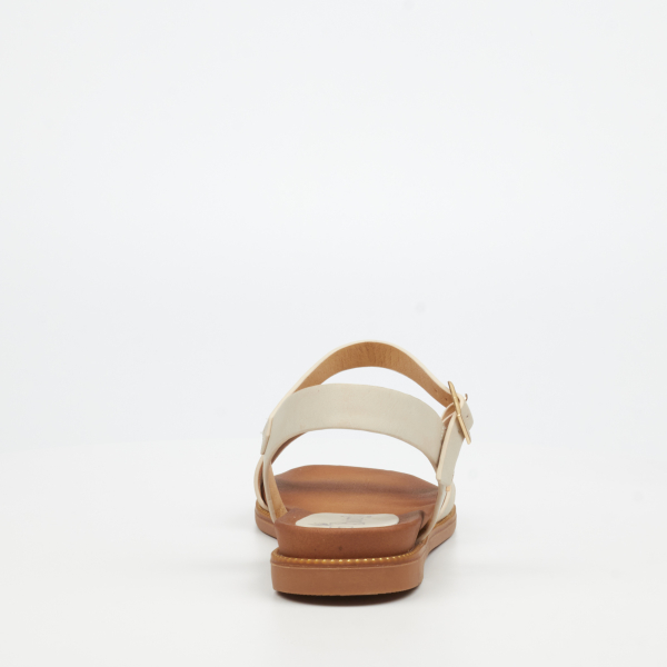 Ellie 11 Faux Nubuck Flat Sandals - Bone - Image 4