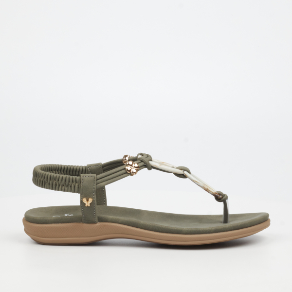 Geri 1 Faux Leather Shoes - Olive