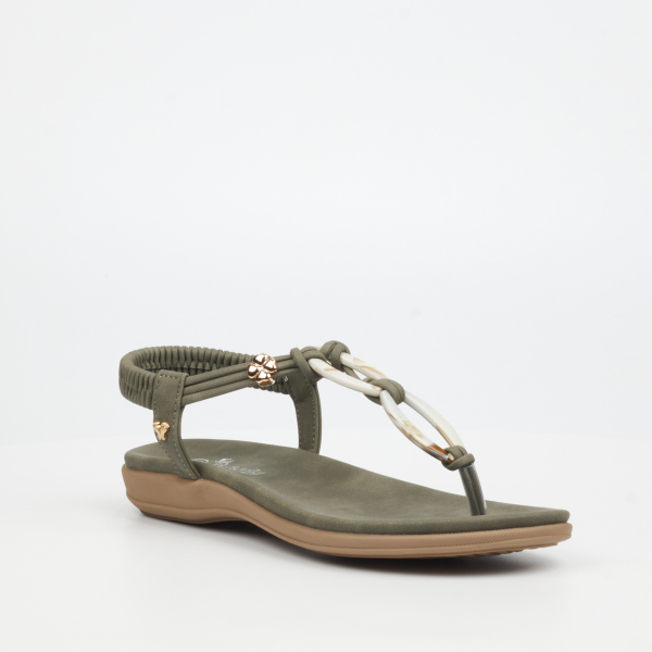Geri 1 Faux Leather Shoes - Olive - Image 2