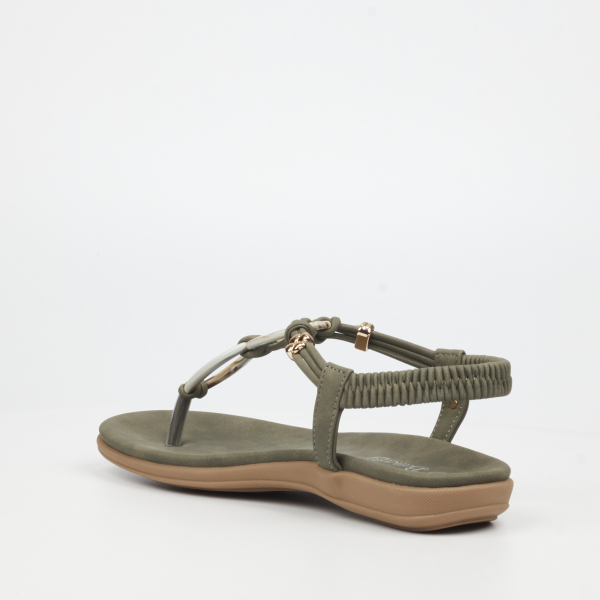 Geri 1 Faux Leather Shoes - Olive - Image 5