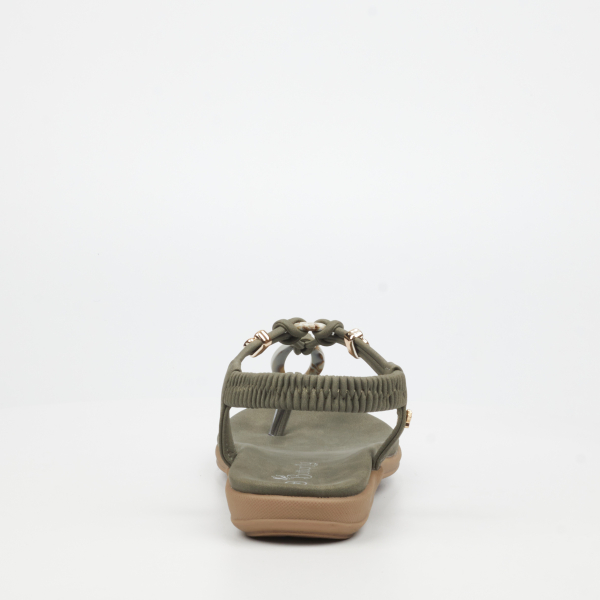 Geri 1 Faux Leather Shoes - Olive - Image 4