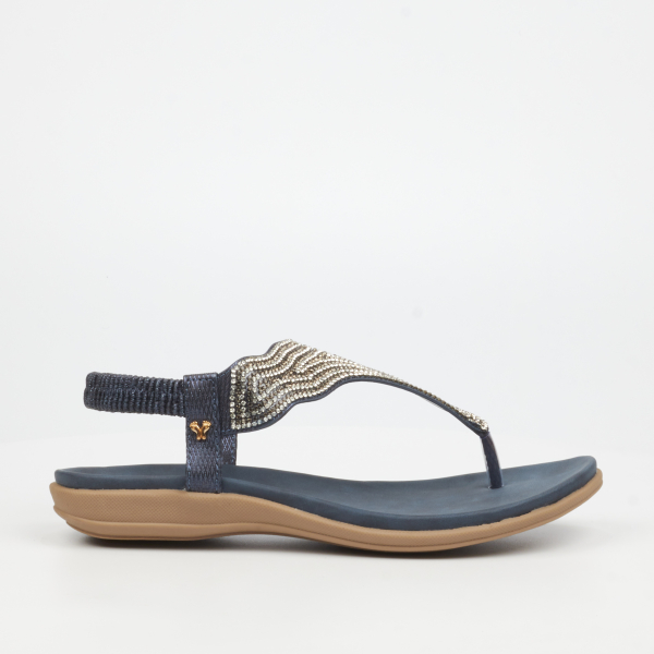 Geri 3 Faux Leather Shoes - Navy