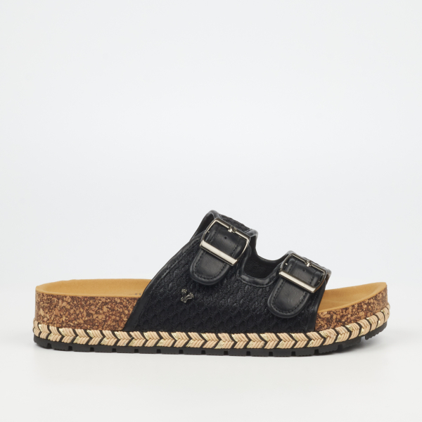 Maia 1 Textile Flatforms - Black