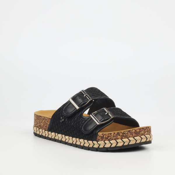 Maia 1 Textile Flatforms - Black - Image 2