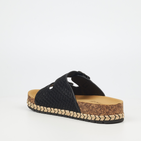 Maia 1 Textile Flatforms - Black - Image 4