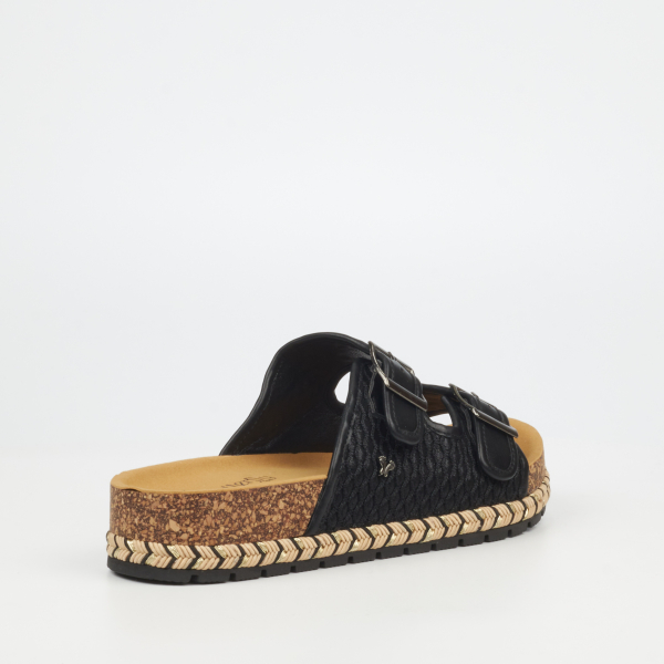 Maia 1 Textile Flatforms - Black - Image 3