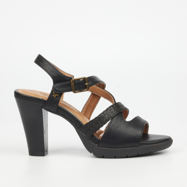 Raina 1 Faux Leather High Heels - Black