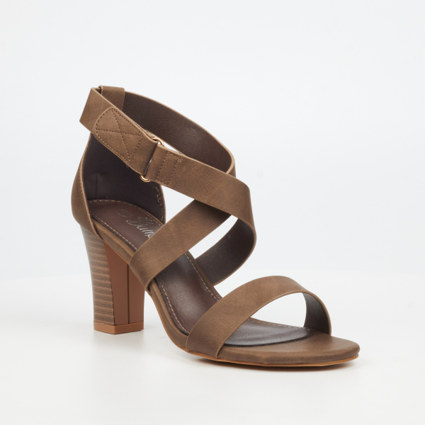 Sheila 2 Faux Leather High Heels - Chocolate - Image 2