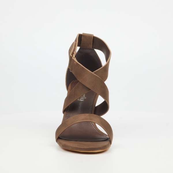 Sheila 2 Faux Leather High Heels - Chocolate - Image 8