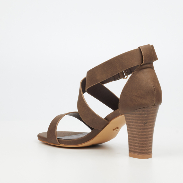 Sheila 2 Faux Leather High Heels - Chocolate - Image 5
