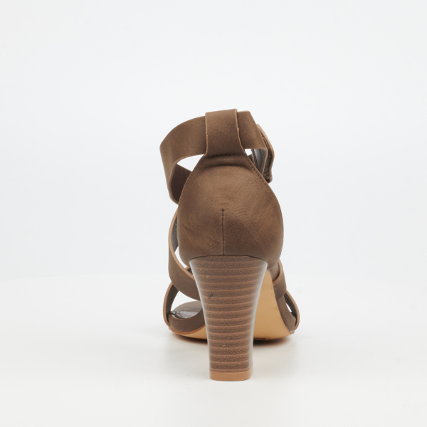 Sheila 2 Faux Leather High Heels - Chocolate - Image 4
