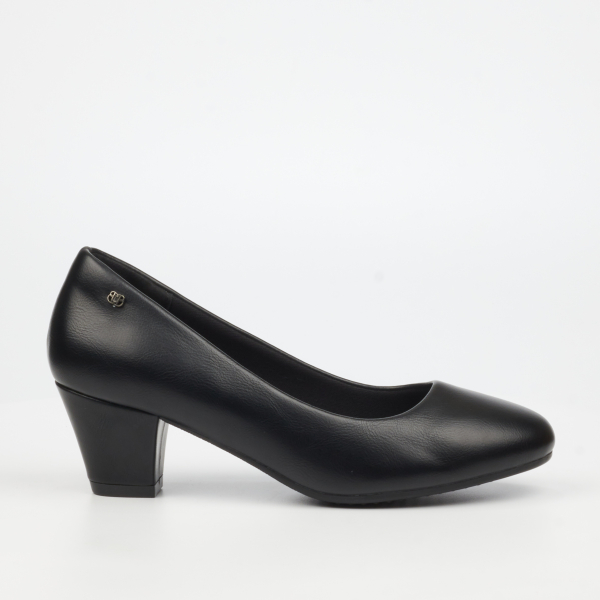 Andromeda 1 Faux Leather Low Heels - Black