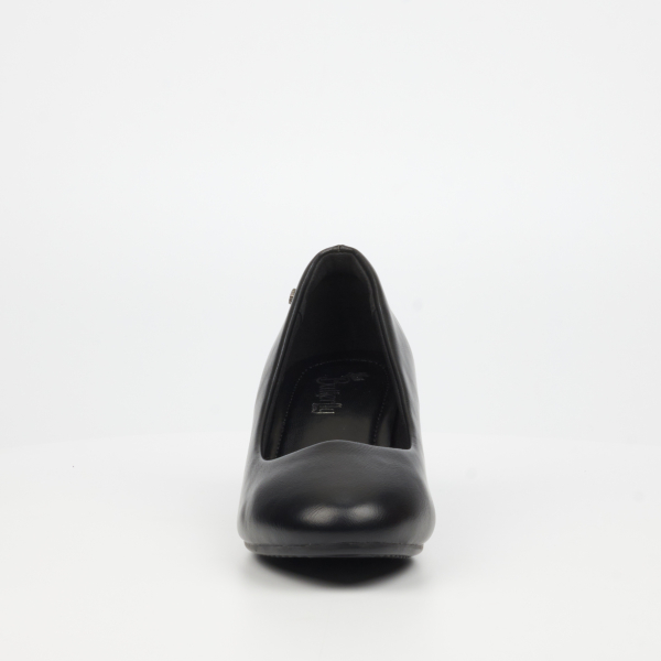 Andromeda 1 Faux Leather Low Heels - Black - Image 8