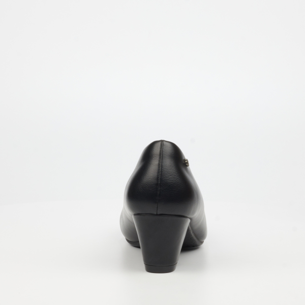 Andromeda 1 Faux Leather Low Heels - Black - Image 4