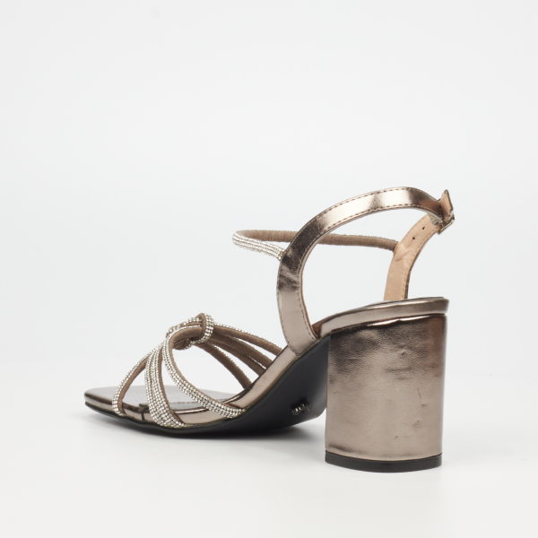 Candi 1 Faux Leather High Heels - Pewter - Image 4