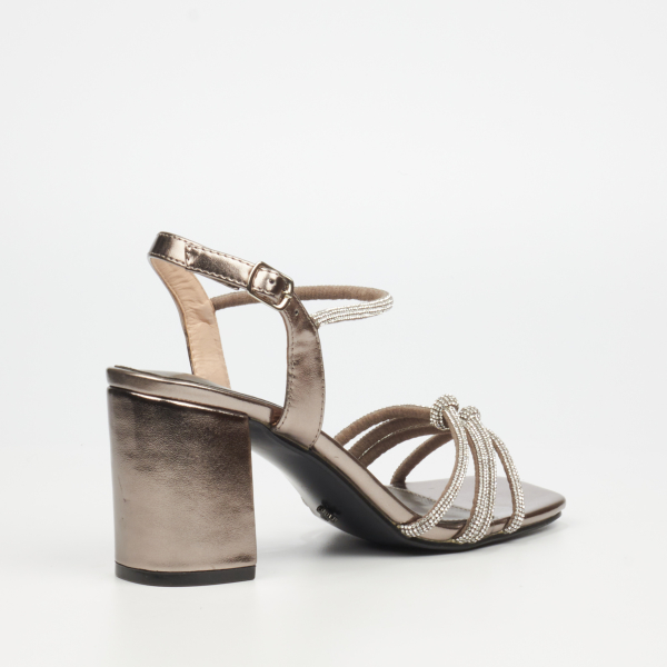 Candi 1 Faux Leather High Heels - Pewter - Image 3