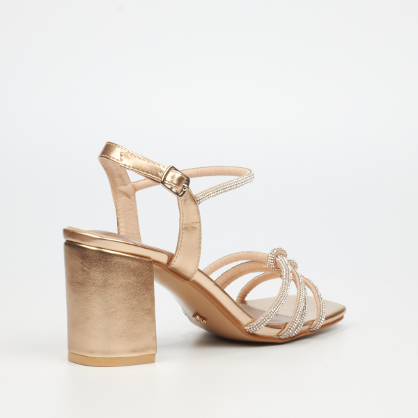 Candi 1 Faux Leather High Heels - Rose Gold - Image 3