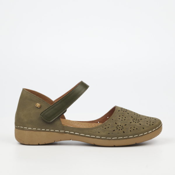 Cindi 1 Faux Nubuck Pumps - Olive