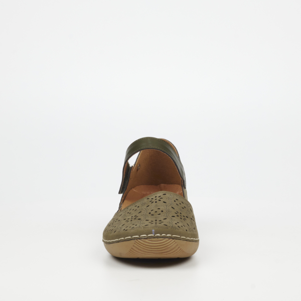 Cindi 1 Faux Nubuck Pumps - Olive - Image 8