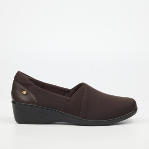 Isabella 2 Textile Low Wedges - Chocolate