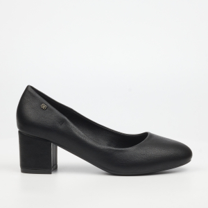 Joan 1 Faux Leather Low Courts - Black
