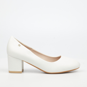 Joan 1 Faux Leather Low Courts - White