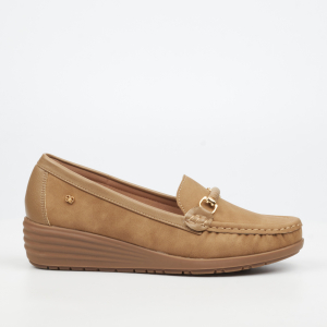 Zeldi 1 Faux Nubuck Low Wedges - Taupe